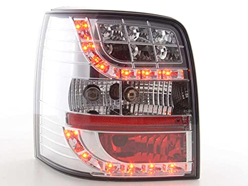 Pair of Rear Lights V Passat 3BG Estate 2001 to 2002 Chrome LED-33832526