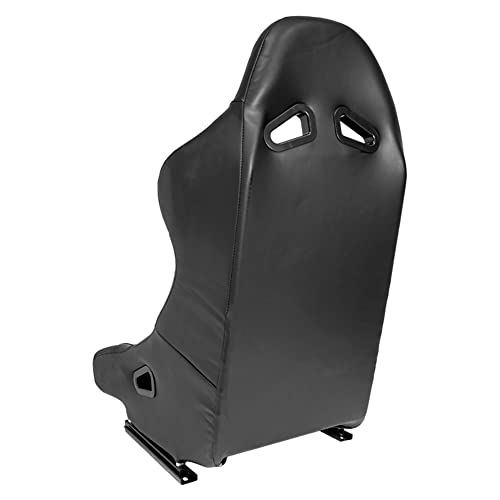 Sport seat 'BW' - Black Synthetic leather - Non-reclinable back-rest - incl. slides