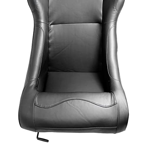 Sport seat 'BW' - Black Synthetic leather - Non-reclinable back-rest - incl. slides