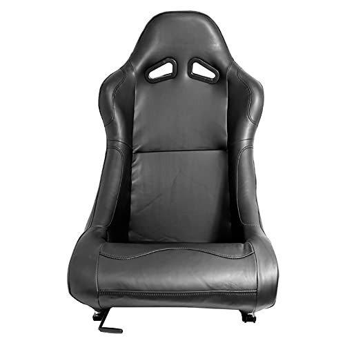 Sport seat 'BW' - Black Synthetic leather - Non-reclinable back-rest - incl. slides