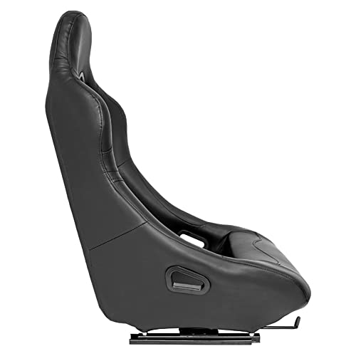 Sport seat 'BW' - Black Synthetic leather - Non-reclinable back-rest - incl. slides