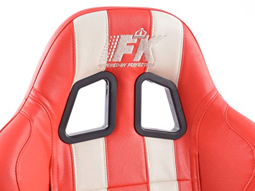 Sportseat Set Indianapolis artificial leather Red //white