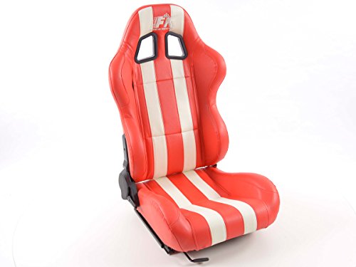 Sportseat Set Indianapolis artificial leather Red //white