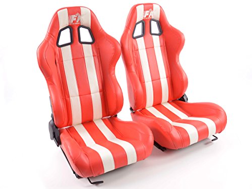 Sportseat Set Indianapolis artificial leather Red //white