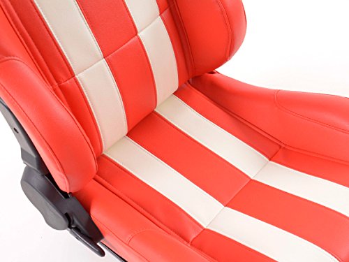 Sportseat Set Indianapolis artificial leather Red //white