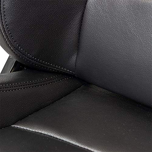 Sport seat 'BS2' - Black Synthetic leather - Dual-side reclinable fibreglass back-rest - incl. slides