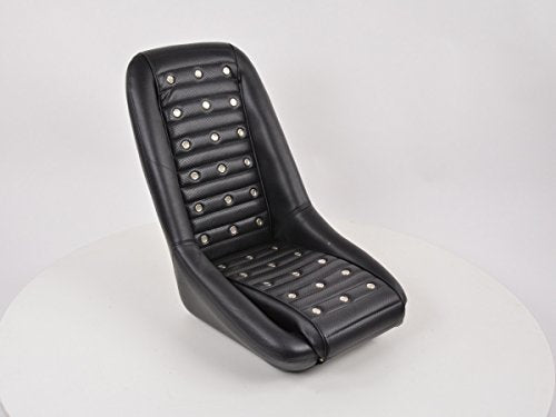 FK Oldtimersitze Car full bucket seats Set Classic 1 artificial leather black without headrest including running rails