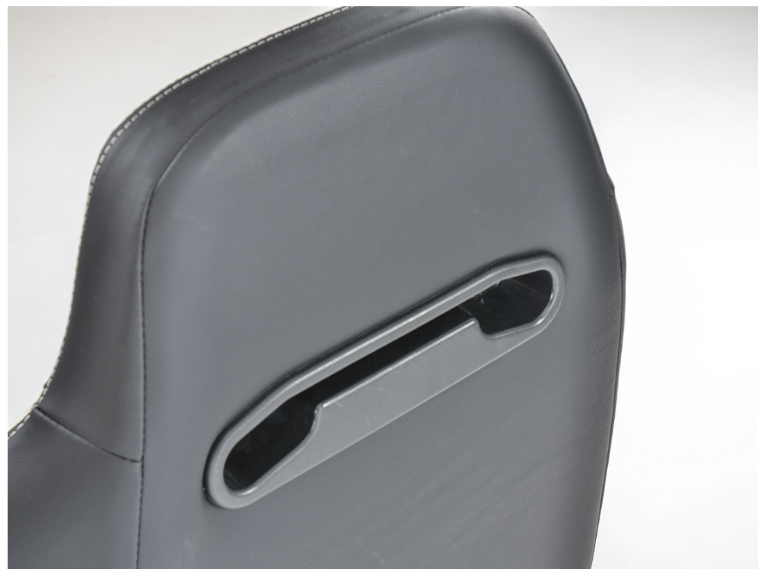 FK Sports Bucket Seats Set - Synthetic Leather white & black - LJ Automotive