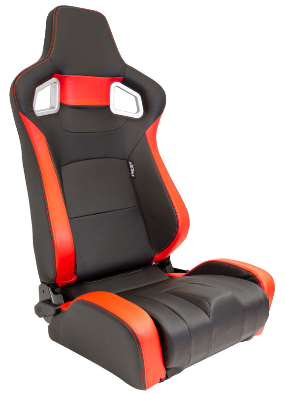 x1 (Single) Sport bucket seats RS6-II Matt Black Synthetic Leather Adj Back Inc Slides x3 colours to choose from - LJ Automotive
