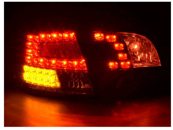 FK Set AUDI A4 B7 8E Avant 04-08 LED REAR Lights DRL Lightbar TAIL LIGHTS Black - LJ Automotive