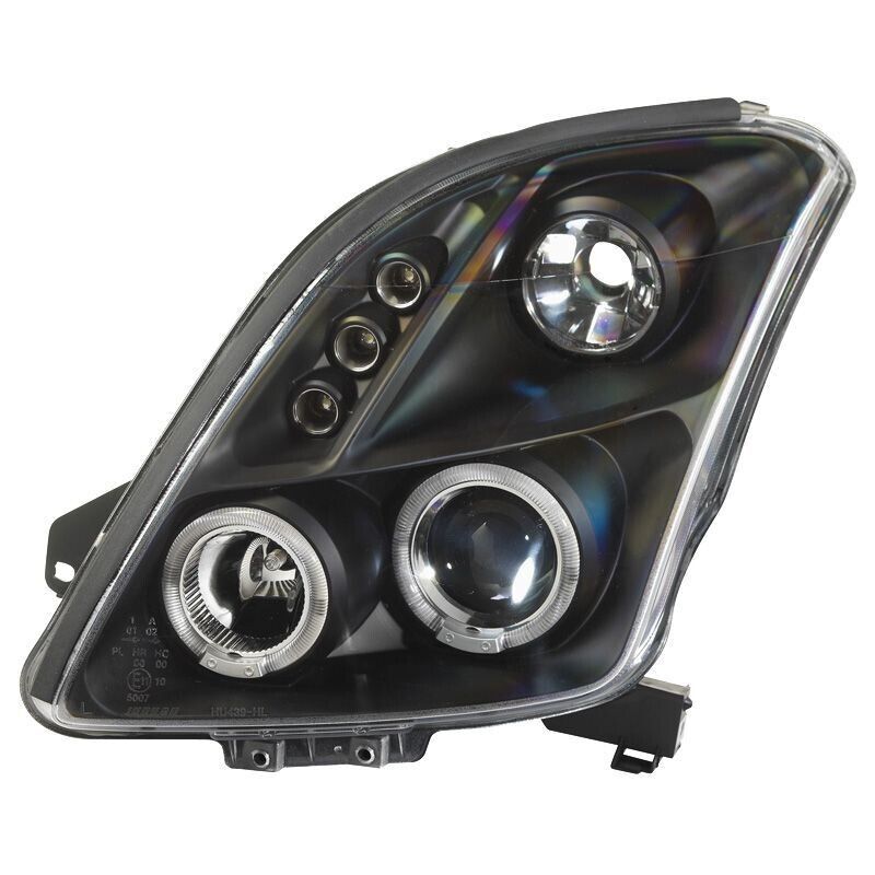 ALS Paar LED DRL Lightbar Halo Scheinwerfer Suzuki Swift II 2 MK2 05-10 – Schwarz LHD