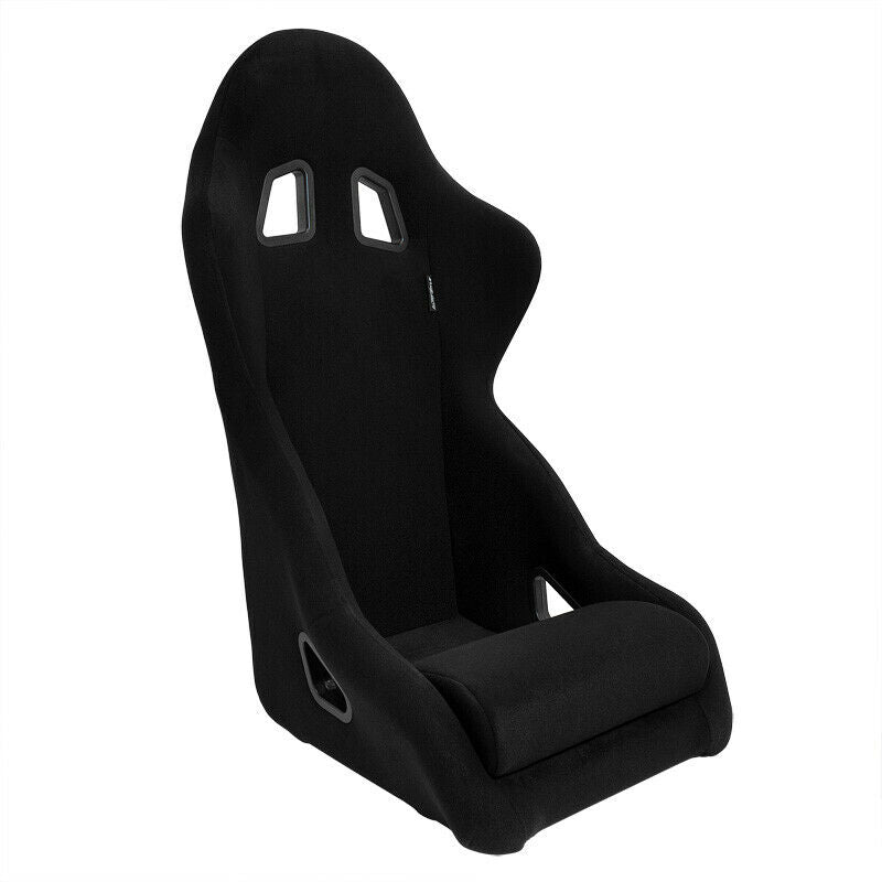 AUTOSTYLE x1 Univ Single Sports Full Bucket Seat Black NON recline inc runners - LJ Automotive