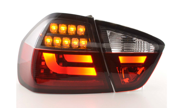FK Pair SMOKED LED REAR LIGHTS LIGHTBAR BMW E90 E91 3 SERIES 05-08 330 335 M3 - LJ Automotive