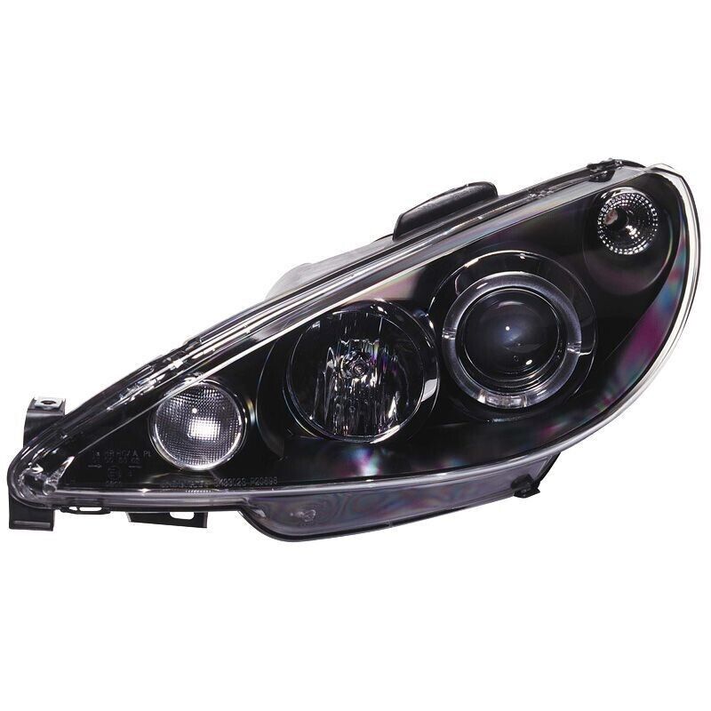 ATS Headlights LED DRL Angel Eye Halo Peugeot 206 1998-2002 excl. GTi - Black