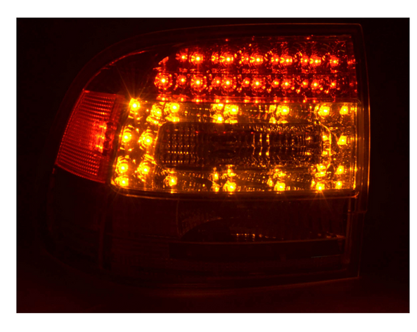 FK Pair LED Rear Lights Porsche Cayenne Type 955 9PA 02-06 Chrome Black LHD - LJ Automotive