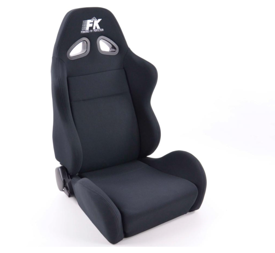 FK Paar Universal-Liegeschalen-Sportsitze Black Edition Textile Motorsport