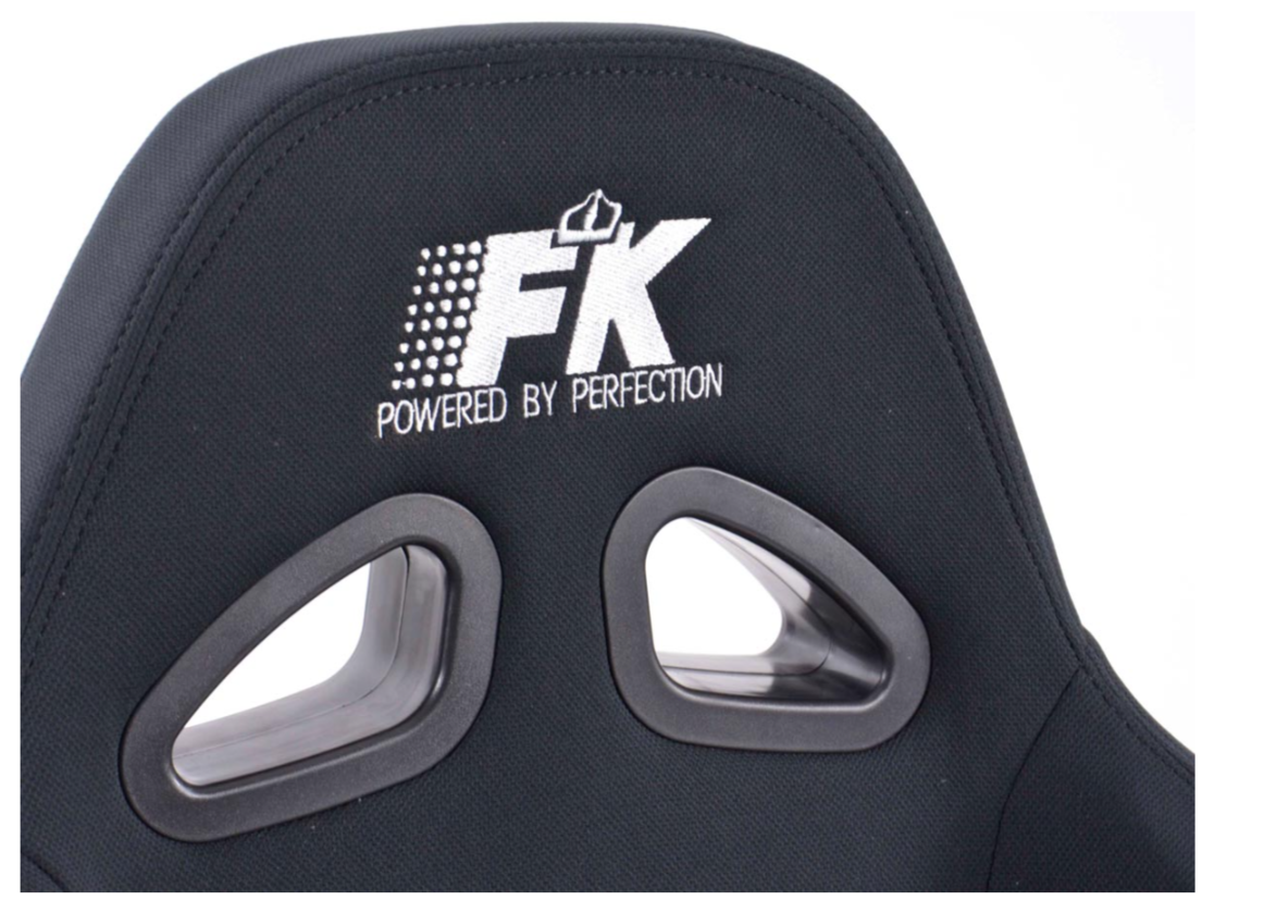 FK Paar Universal-Liegeschalen-Sportsitze Black Edition Textile Motorsport