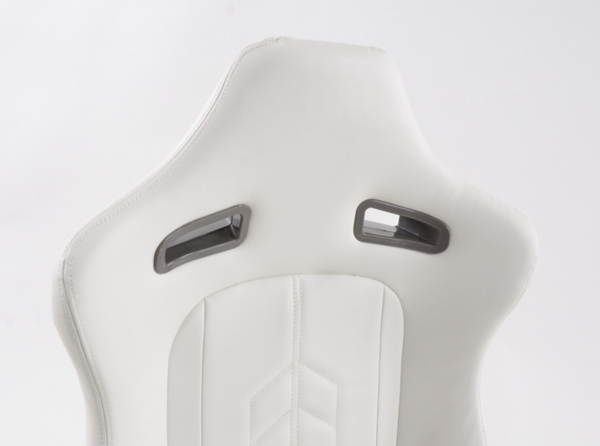 FK Universal Reclining Bucket Sports Seats - Synthetic Leather WHITE Ltd Edition