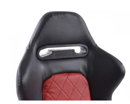 FK Premium Deluxe Bucket Sports Seats Black Red Quilted Car Van Defender T4 T5 - LJ Automotive