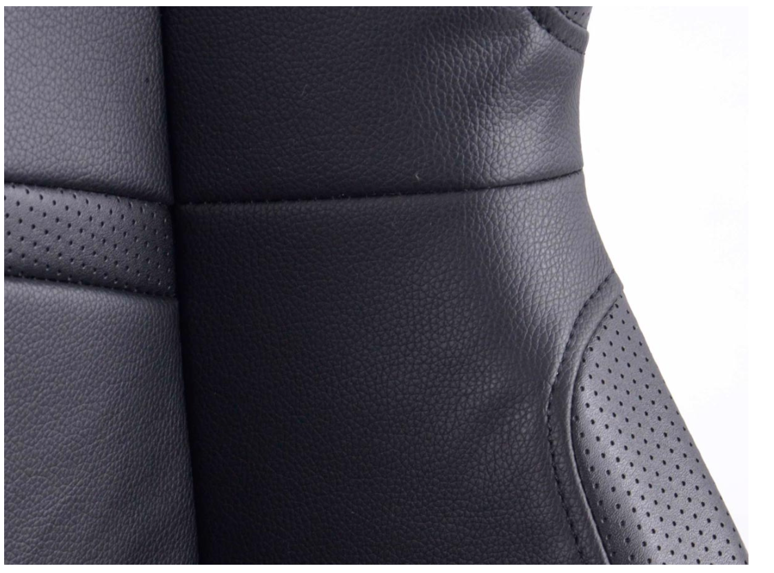 FK Universal HEATED Deluxe Bucket Sports Seats Black Synthetic Leather Heater