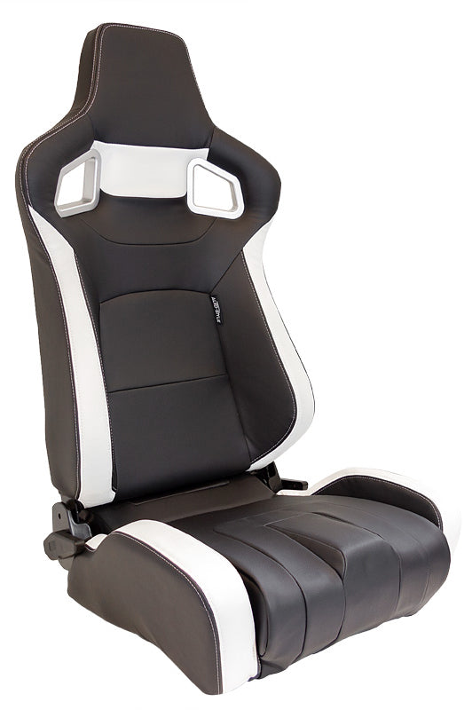 x1 (Single) Sport bucket seats RS6-II Matt Black Synthetic Leather Adj Back Inc Slides x3 colours to choose from - LJ Automotive
